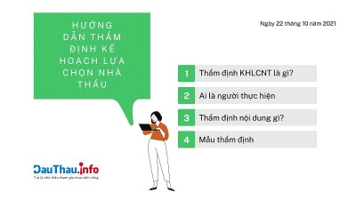 Hướng dẫn thẩm định kế hoạch lựa chọn nhà thầu